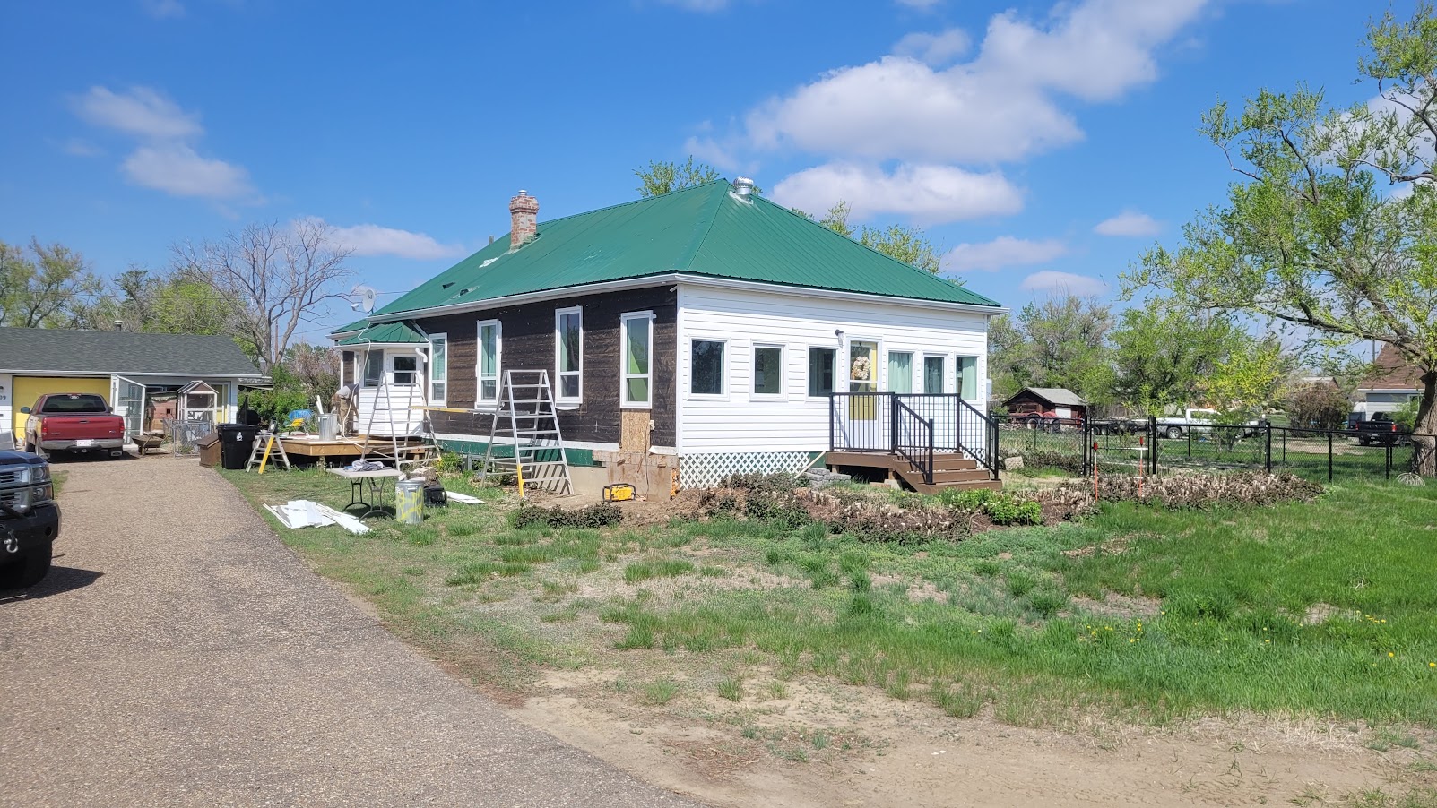 Suffield home during a siding renovation